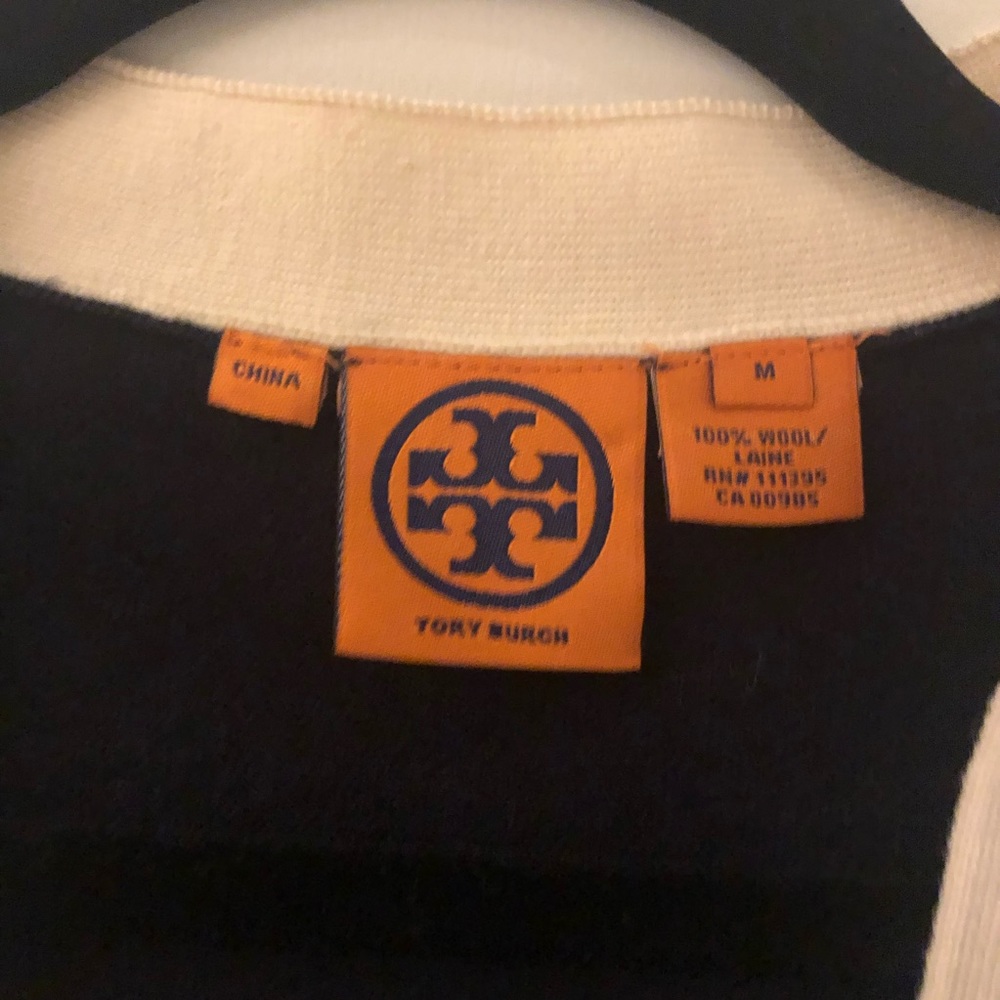 Tory Burch Navy & White Cardigan - Picture 4 of 5